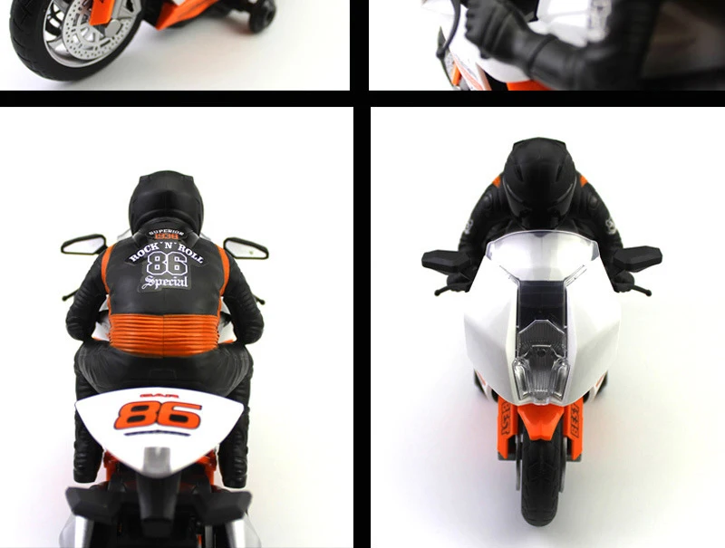 RC Motorcycle Toys Remote Controlled mini RC Motorcycle Super Cool Toy Stunt Car For Children Gift With light music rotation