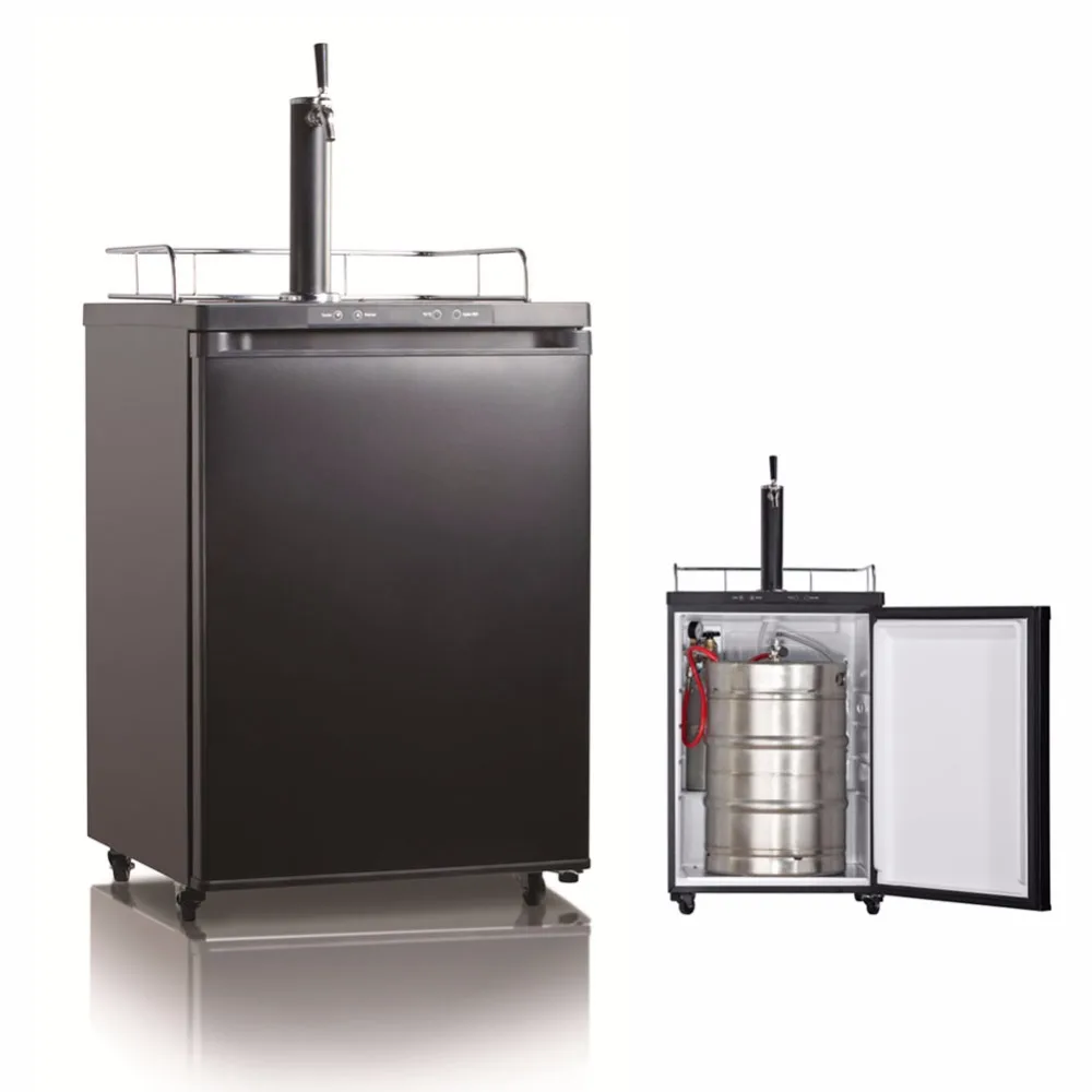 

SMAD 5.6cu.ft Kegerator Beer Fridge Dispenser Keg CO2 Tank And Kit Mobile Rolls Home