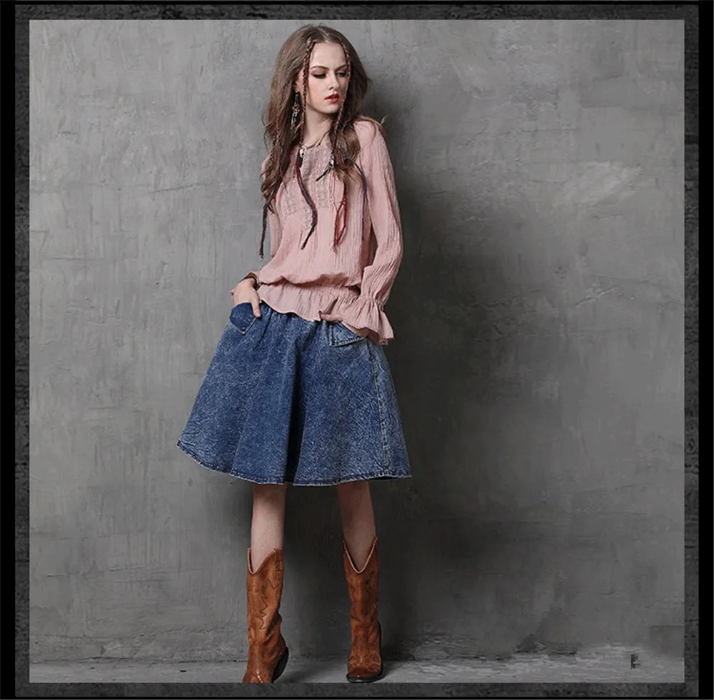 Vintage Embroidery Women Cotton Blouse Butterfly Long Sleeve Loose Women Shirt Women O-Neck Blouses Blusa Feminina Plus Size (8)