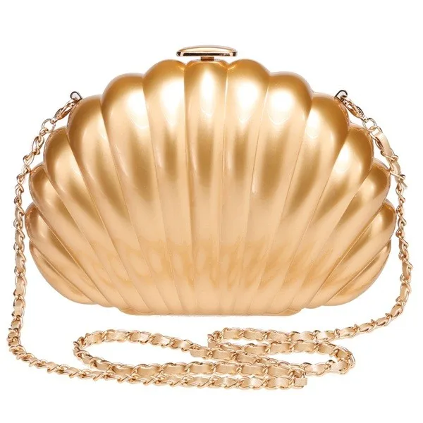 Симпатичные Твердые Shell Форма Металлический Замок Ужин Креста тела Пакет Мешок