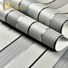 Серая 3D блестящая рельефная полосатая настенная бумага в рулоне роскошная классическая Серебряная Цветочная настенная бумага для гостиной спальни ТВ фон Декор