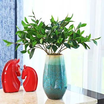 

5pcs Artificial Plastic mint Leaves Fake Simulation Greenery Plants Indoor artificial decoration flower for wedding