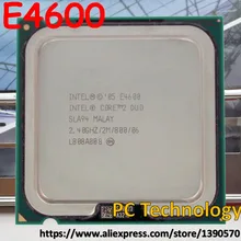 Original intel core 2 duo cpu e4600 2.40 ghz/2 m/800 processador lga775 frete grátis (enviar para fora dentro de 1 dia)