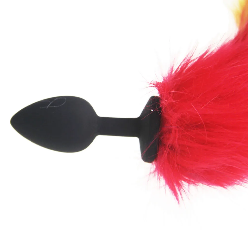 hh080 rainbow fox tail anal plugs (17)