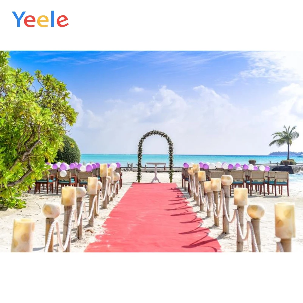 

Yeele Beach Wedding Party Red Carpet Portrait Photocall Studio Photography Backdrops Photo Backdrop Background For Photo shoots