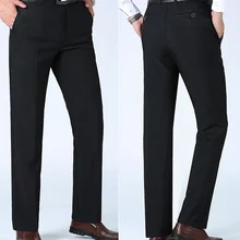 Брюки мужские формальные мужские Брюки Офисные мужские высококачественные деловые прямые брюки от костюма однотонные повседневные тонкие брюки