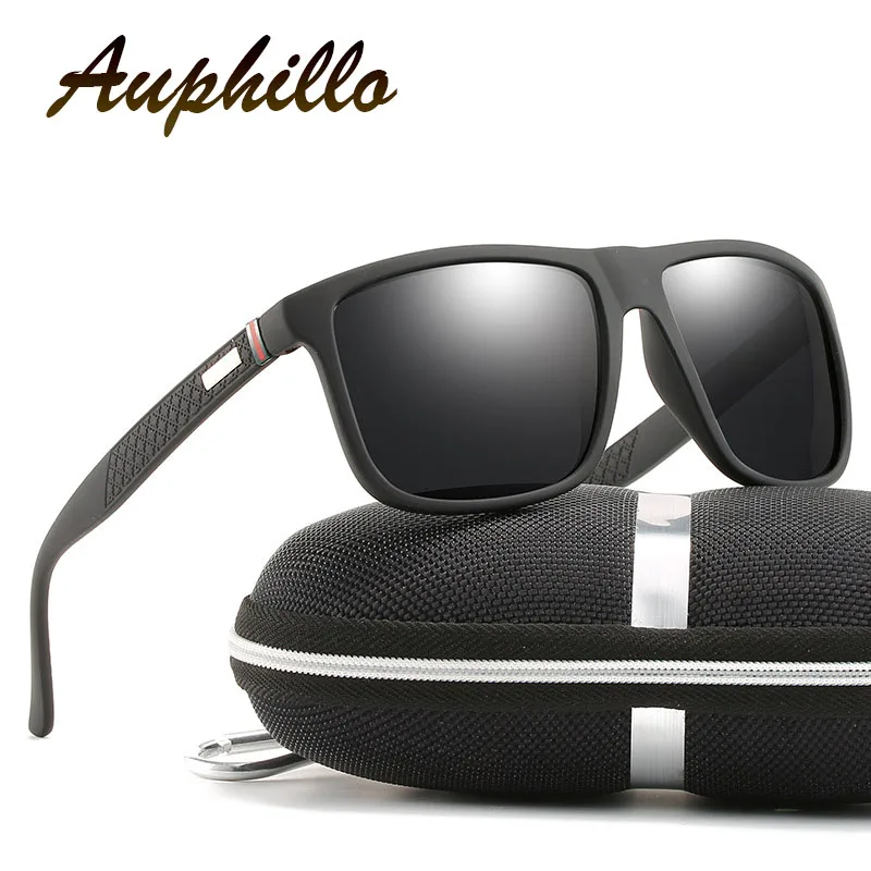 AUPHILLO Retro Sunglasses Men Polarized Driver's Driving Glasses Brand Designer Square Sunglasses gafas de sol Superior Quality