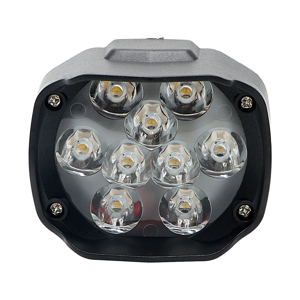 

LEEPEE DC 9V-85V White Motorcycle Accessories Motorcycle Headlight Moto Headlamp Super Bright Spotlight 9 LEDs 15W