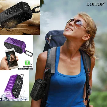 DOITOP Waterproof Shockproof Portable Wireless Bluetooth Subwoofer Speaker Long Standby Outdoor Sport Stereo Music Loudspeaker 4