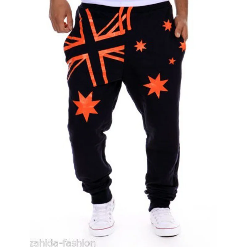 

Free shipping 2016 Personality explosion models star printing pants fashion casual pants