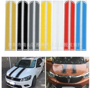 

by DHL or Fedex 50pcs UniversalCar Hood Scratched Stickers Engine Cover Styling Reflective Decal Stripe Vinyl DIY Decoration PVC