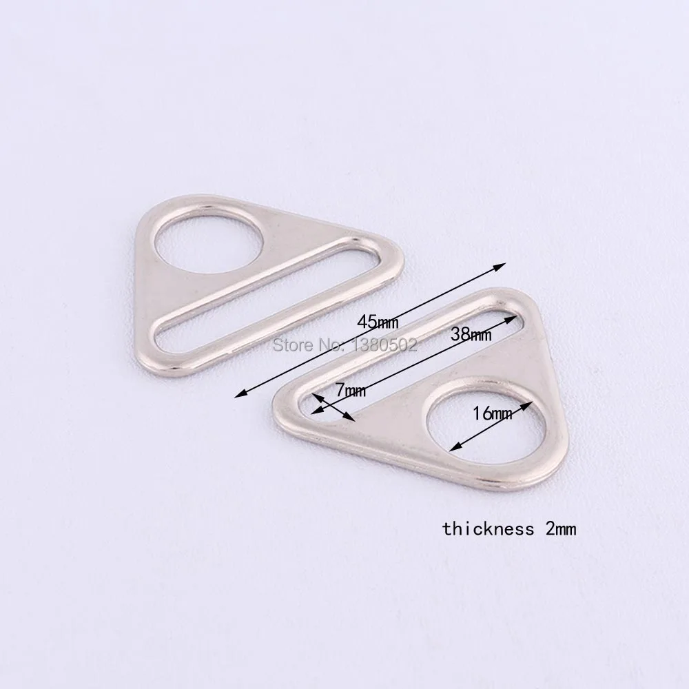 Металлическая регулирующая треугольная поворотная пряжка Dee Ring Buckle для сумки 10