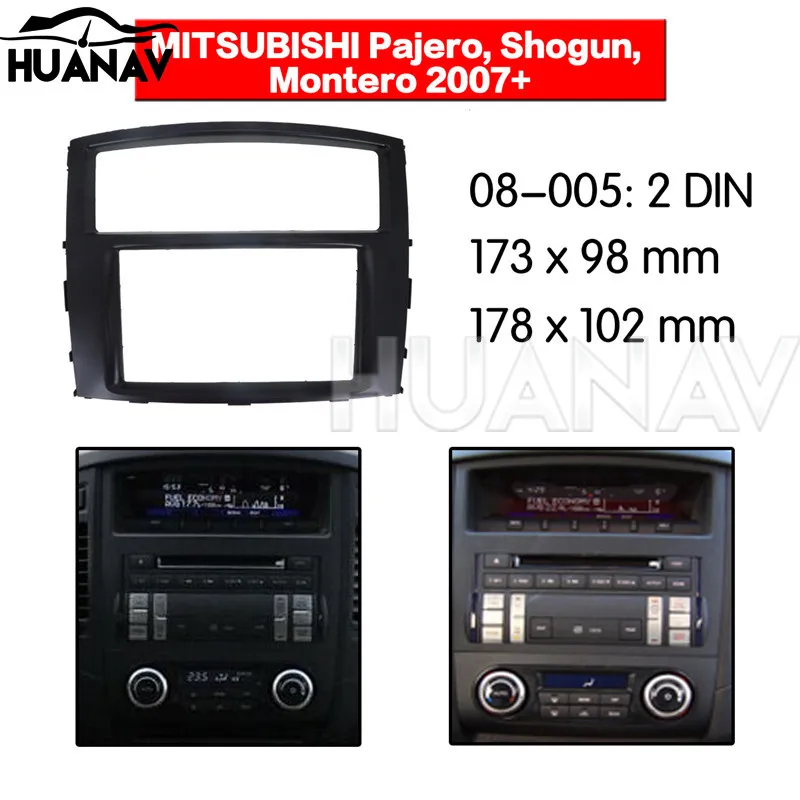 HUANAV автомобильный радиоприемник стерео установка адаптер для 2007+ Mitsubishi Pajero 2DIN стерео рамка аудио Fascias