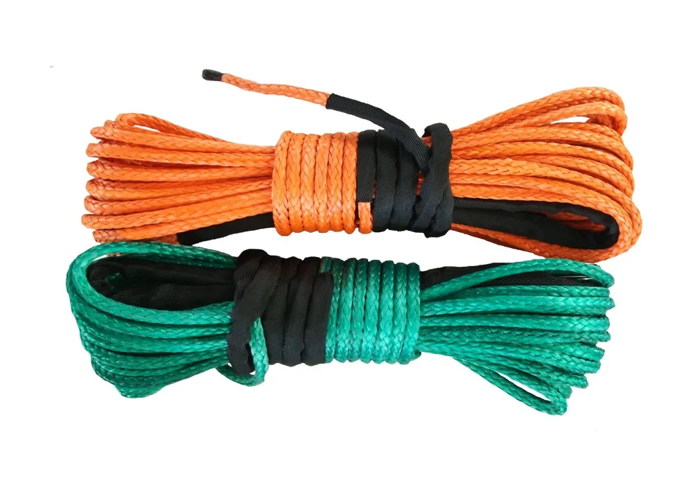 Wholesale 10MM * 28M UHMWPE Synthetic Winch Rope Free Shippingin