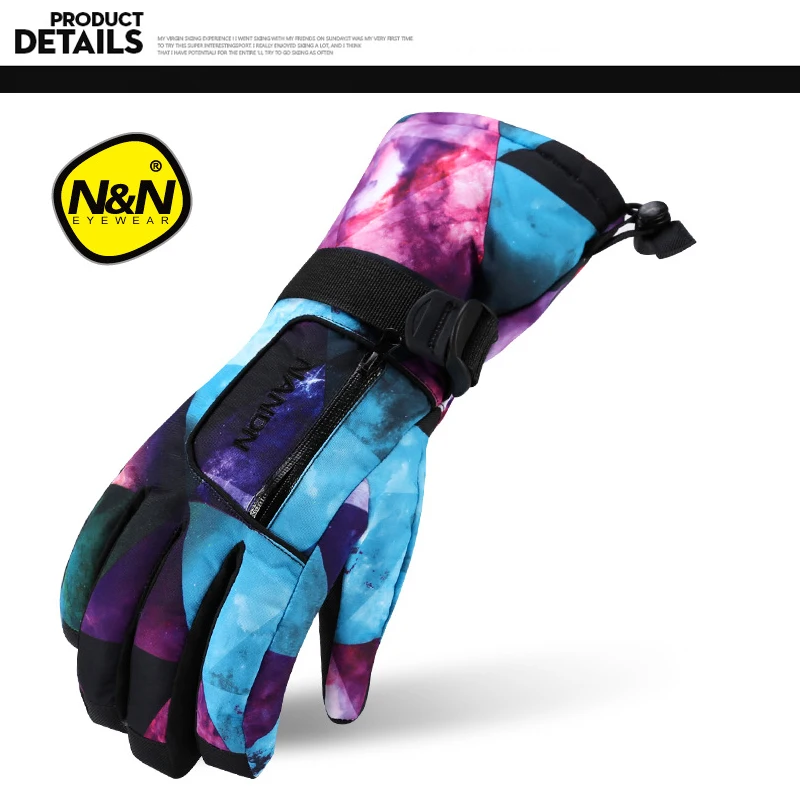 NANDN, зимние теплые лыжные перчатки для сноубординга, размеры s, m, en, женские, детские, зимние варежки, водонепроницаемые, для катания на лыжах, снегоходов, Handschoemen Air+ XS, s, m, l, xl