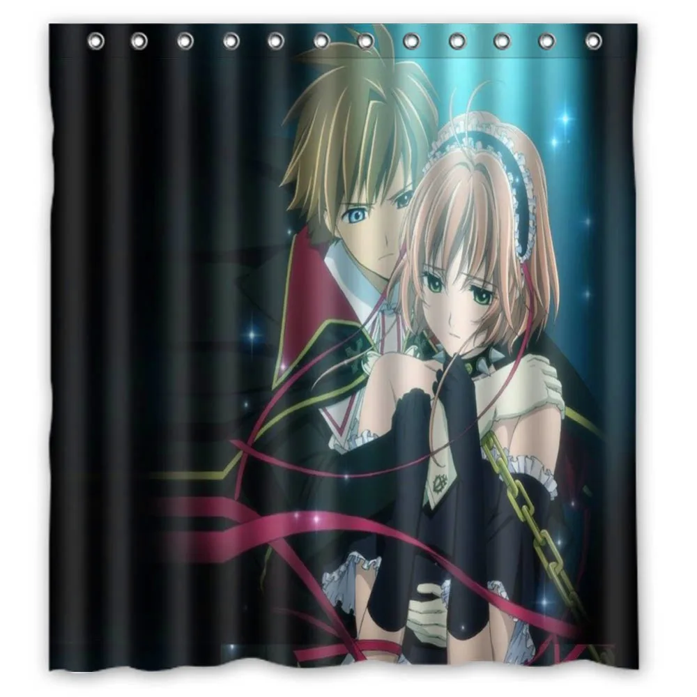 Vixm Home Custom Romantic Anime Polyester Fabric Shower Curtains With