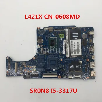 

High quality For XPS 14 L421x Laptop motherboard CN-0608MD 0608MD 608MD QLM00 LA-7841P With SR0N8 I5-3317U CPU 100% full Tested