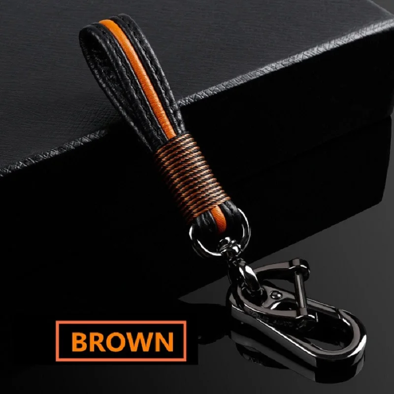 Модные кожаные ручные Длинные Брелок пряжка подковы металлический ключ для авто общие многоцветные цепочки подарок креативные авто аксессуары
