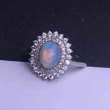 CSJ горячая Распродажа, натуральное эфиопское необычное цветное Опаловое одноцветное 925 пробы Серебряное свадебное кольцо Дианы, хорошее ювелирное изделие для женщин, подарок