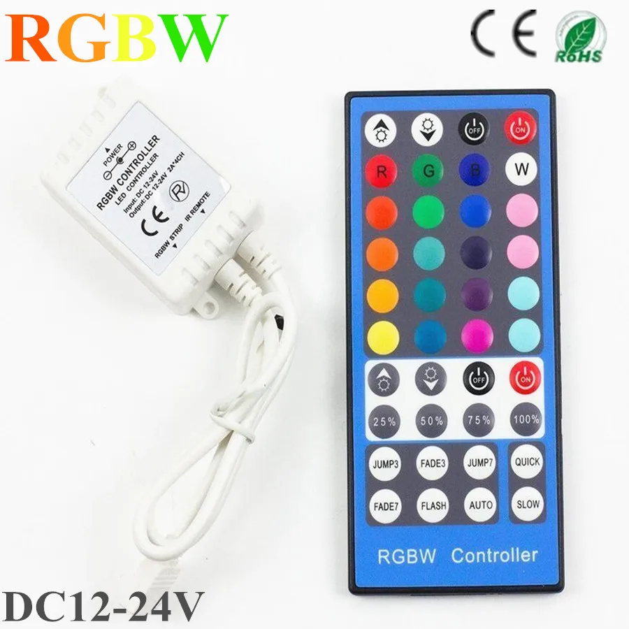 Conntroller 40Key полоса RGBW/RGBWW SMD 5050 Светодиодная лента светильник DC 12 В 24 В 6A ИК инфракрасный пульт дистанционного управления диммер 20 цветов