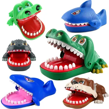 

Creatieve Elektrische Mond Bite Game Familie Uitdaging Game Kids Push Tanden Speelgoed Plastic Bite Finger