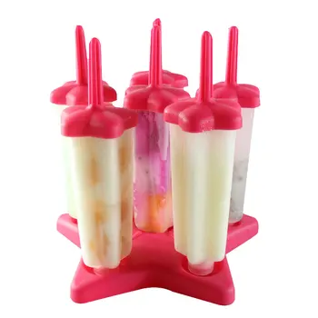 

6Pcs Ice Cream Popsicle Molds Rectangle Shaped Reusable Mold Kitchen Cooking Tools DIY Frozen Ice Cream Pop Baking Mould