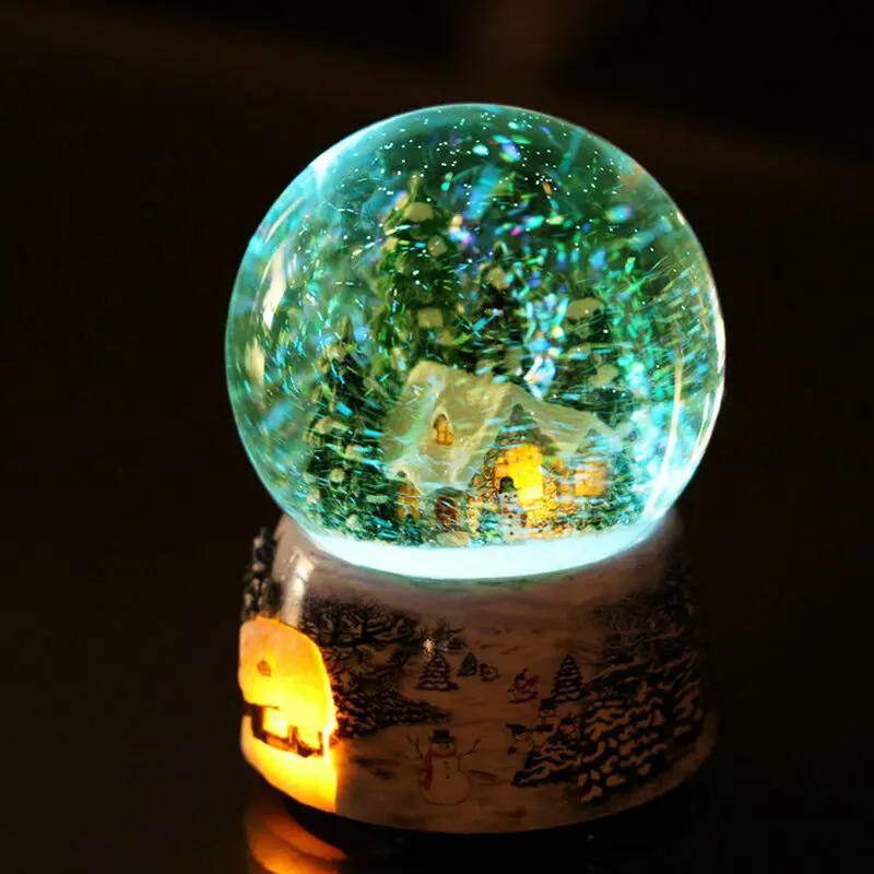 Christmas Gifts Glowing Christmas Snow House Crystal Ball Crafts Christmas Gifts