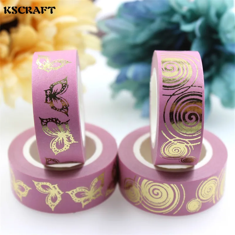 

15mm*10m Adhesive Tape for Scrapbooking DIY Craft Sticky Deco Masking Japanese Paper Washi Tape Butterflies