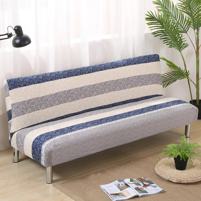 Modern Multifunctional Elastic Slipcovers For Armless Sofa Bed Two Modern Multifunctional Elastic Slipcovers For Armless Sofa Bed Two Seater Foldable Covers Wrap The