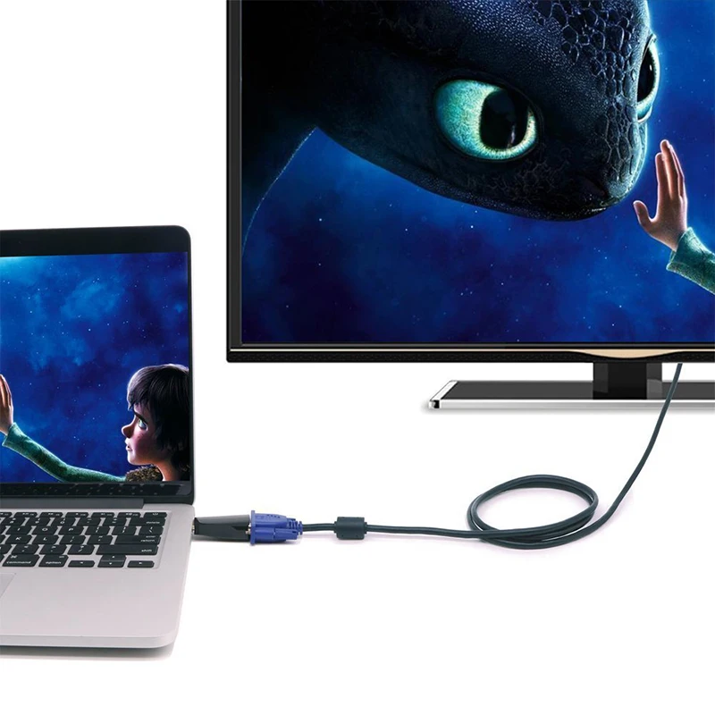 Felkin HDMI в VGA адаптер конвертер кабель с аудио кабель HDMI Мужской в VGA Женский 1080P видео конвертер для ПК ТВ коробка HD ТВ DVD