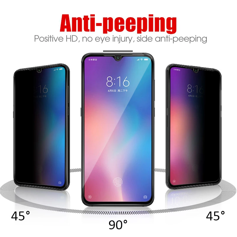 Антибликовое закаленное стекло для Xiaomi Mi 8 9 SE 9X 9T 10 Lite 10T Pro Mix 2 2S MAX Note 3 A3 Poco