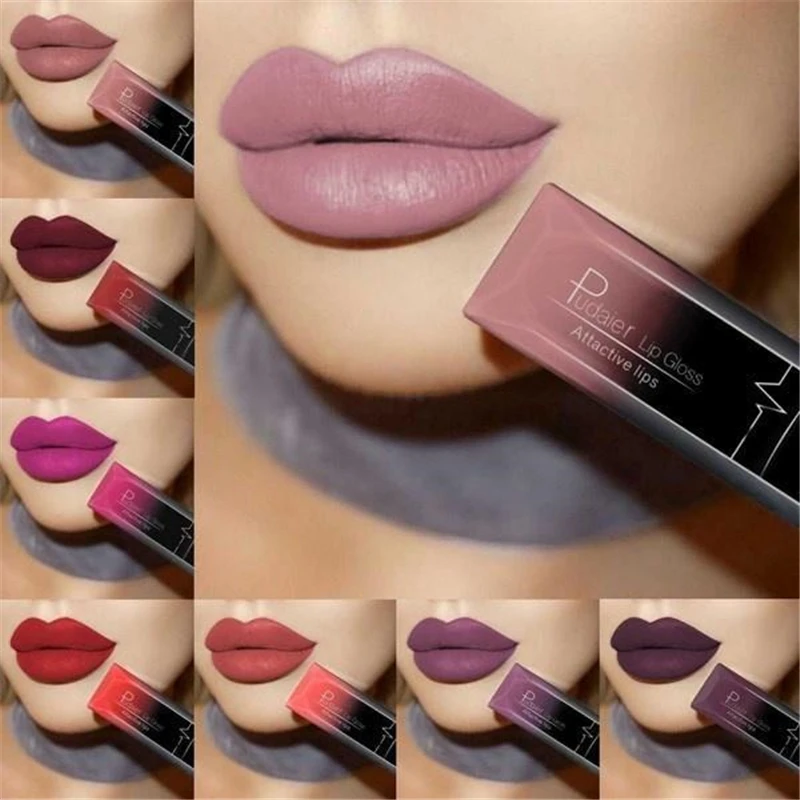 PUDAIER 21 colors lipstick Makeup Waterproof Matte Velvet Liquid
