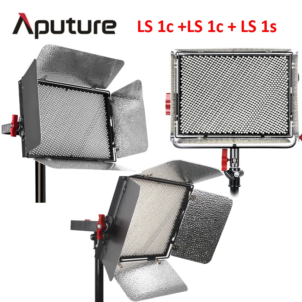 Aputure LS 1c + LS 1c + LS 1s led studio lighting kits CRI95+ led panel