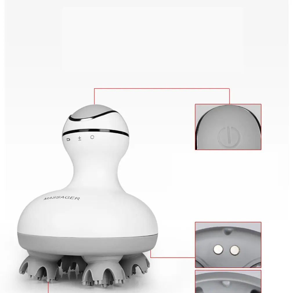 ST-701 3D эргономичный дизайн умная зарядка захватывающая головка массажер электрический массажёр кожи головы массажер лучшие подарки