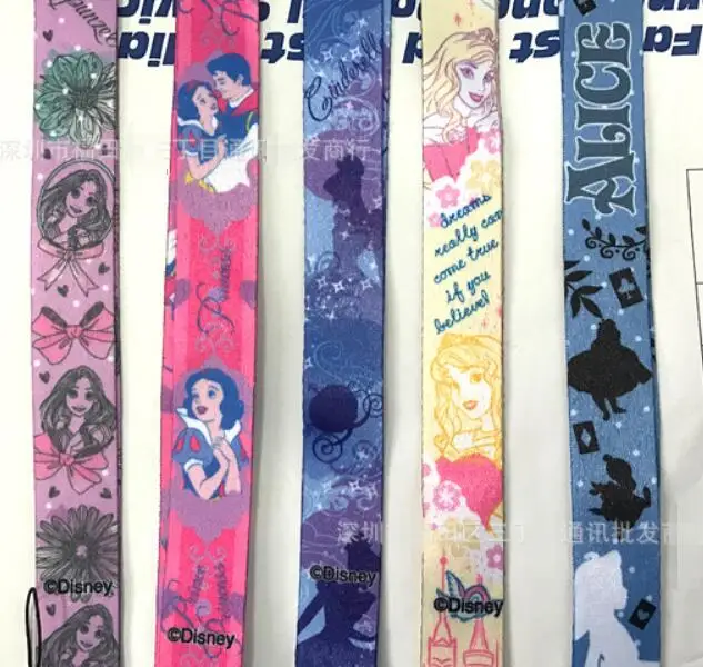 

Free Shipping 10 pcs Cartoon Princess Mobile Phone Neck Straps Neck Strap Key Chains Lanyard WW-24