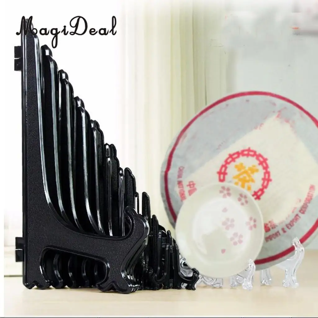 5pcs 4''-12'' Display Stand Black Easels Plate Display Photo Holder Stand Displays Picture Frames Cookbooks Decorative Plates