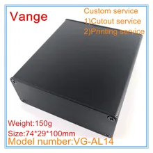 1 шт./лот, черные интегрированные проектные коробки 74*29*100 мм 6063-T5, алюминиевые корпуса для повторителя сигнала, дизайн