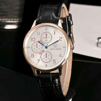 

2017 Mens Watches Top Brand Luxury Quartz Watch Casual Leather Sports Wrist watch Montre Homme Male Clock relogio masculino