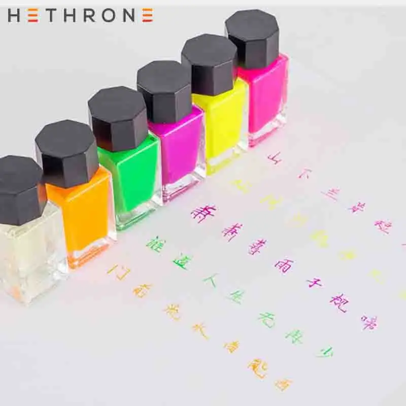 

Hethrone 18ml colorful smooth writing Fountain Pen ink bottled glass Pen Painting Gold powder ink Calligraphy Drawing Graffiti