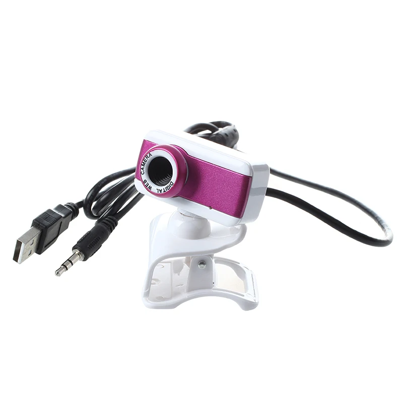 

USB 2.0 HD Webcam Camera 1080P With miniphone for Computer Desktop PC Laptop Rose