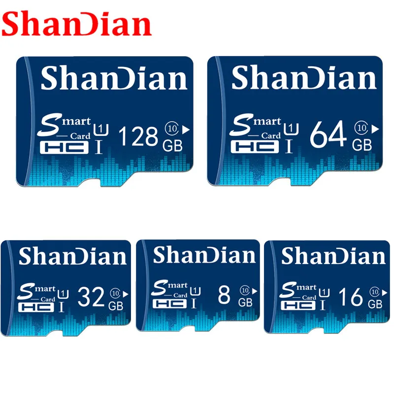 SHANDIAN полный размер sd-карта 4 ГБ 8 ГБ 16 ГБ 32 ГБ 64 ГБ реальная емкость карта памяти для камеры с розничной упаковкой