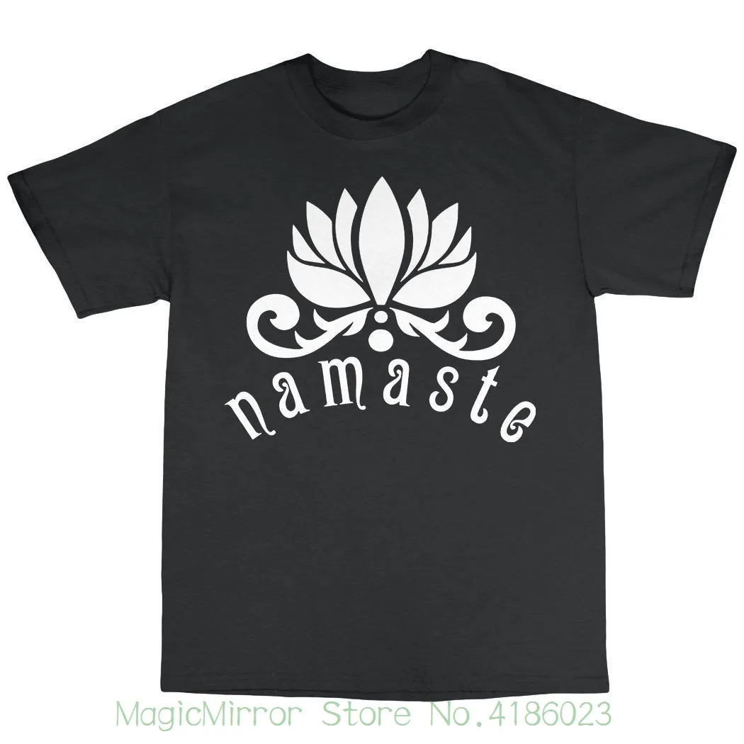 

Namaste T-shirt 100% Cotton Buddhist Buddhism Hinduism Yogatraining Pranama Sanskrit Design Style New Fashion Short Sleeve