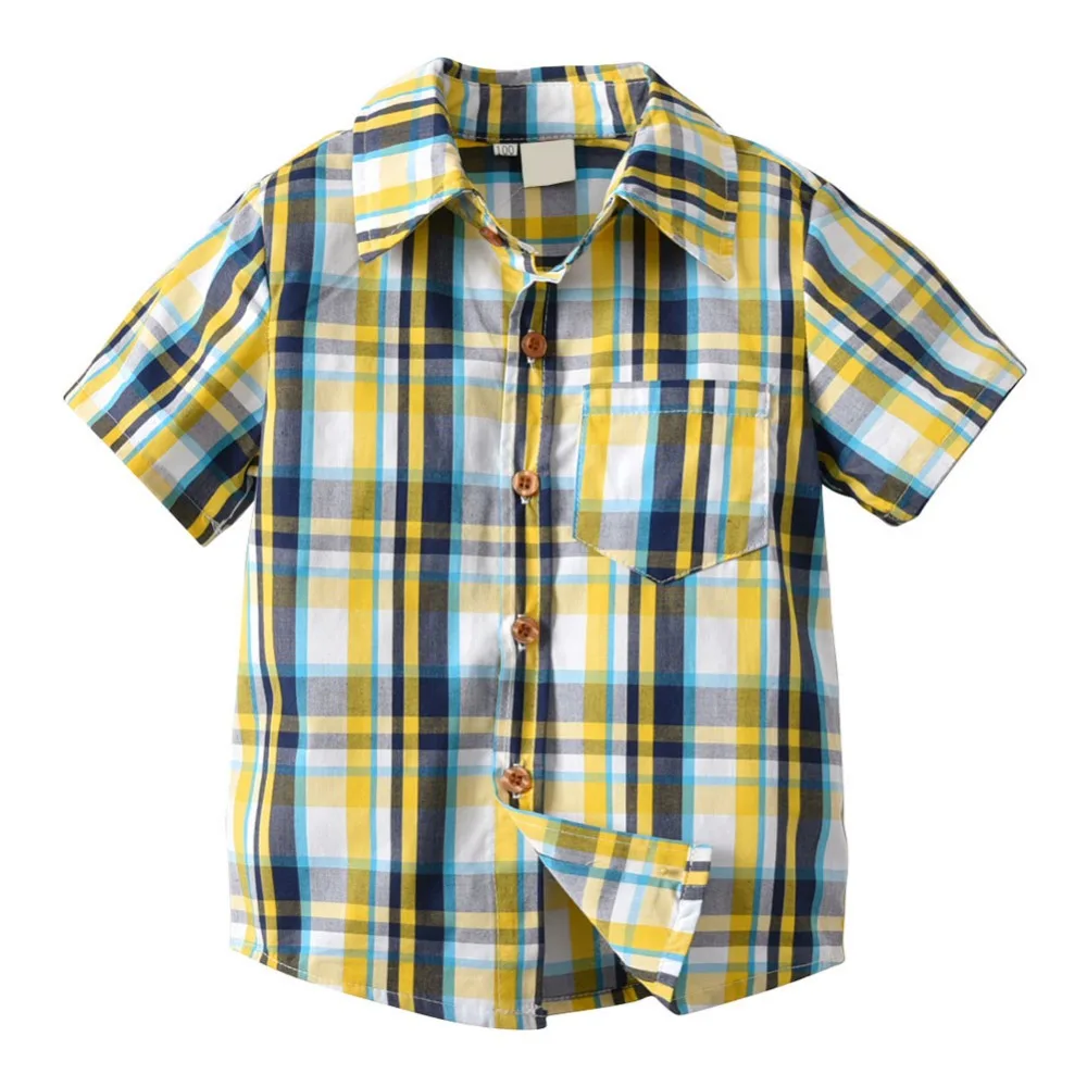 

Cute Dear Kids Baby Boy Children Plaids Cotton Short Sleeve T shirt Top Clothing Set Clothes Baby Clothing Tops # AGC0902