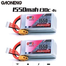 Gaoneng GNB 1550MAH 14,8 V 130C/260C 4S Lipo аккумулятор Перезаряжаемый XT60 Разъем для RC моделей Мультикоптер рамка Асса