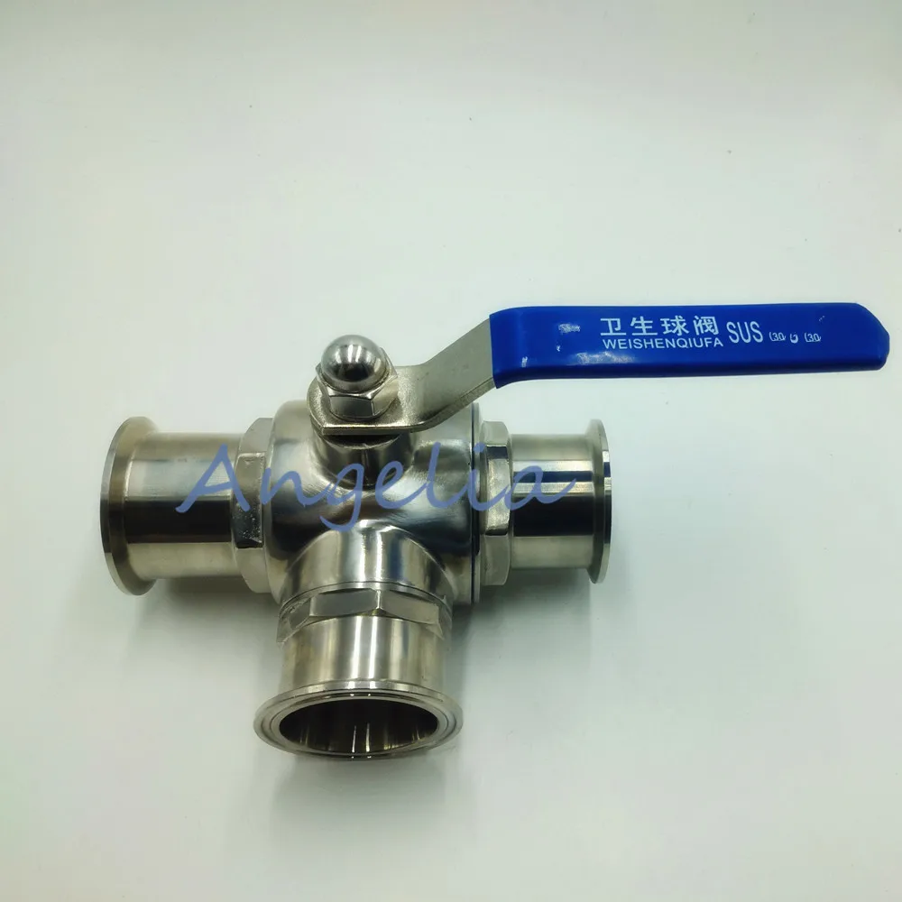 

4" Stainless Steel 316 Three way Clamp L Type Connection Sanitary Ball valve