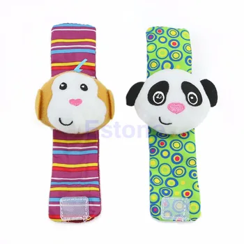 

1PC Developmental Toy Animal Baby Infant Kid Soft Hand Wrist Bells Foot Sock Rattles