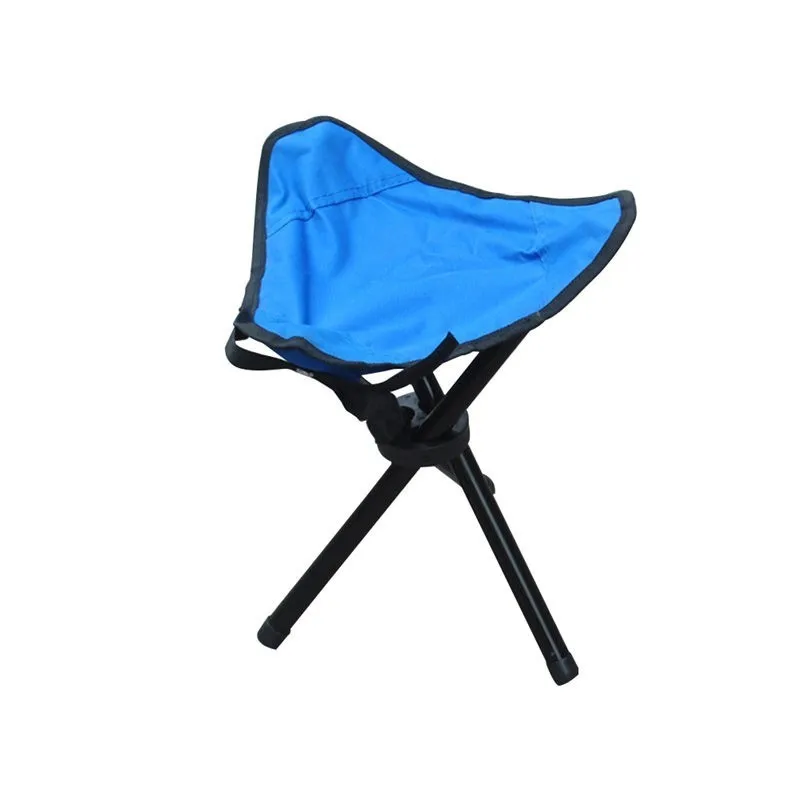 Dark Blue Outdoor Fishing Chair Lightweight Portable Tripod Stool Folding Chair For Camping Walking Picnic Garden Three Feet Chair Seat - Color: Dark Blue