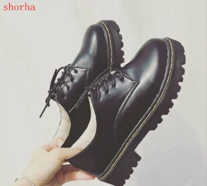 

England Style Women's Oxfords Fashion Autumn Shoes Woman Round Toe Flats Platform Casual Vintage Shoes beautiful women's boots