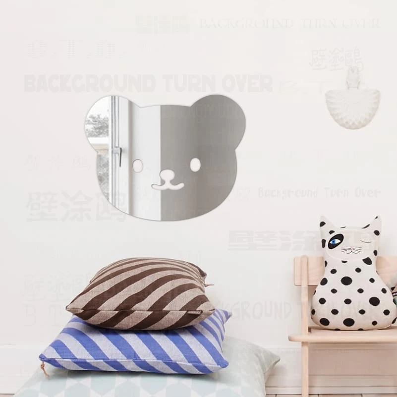 Buy Lovely Bear decorative 3d mirror wall stickers for