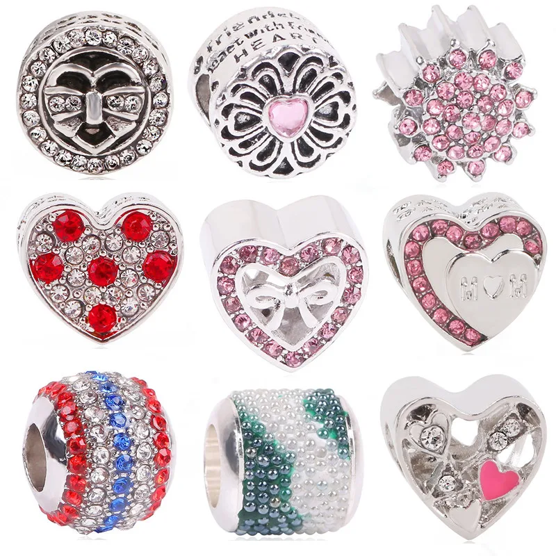 

dodocharms Silver Color Flower Crown Birthday DIY Love Bead Charms For European Pandora Charm Bracelets